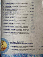 Taverne Korfu menu
