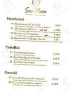 Eiscafe San Marco menu