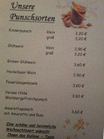 Cafe Kulisse menu