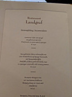 Restaurant Landgraf menu