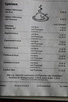 Cafe Helfrich menu