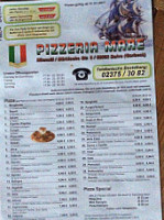 Pizzeria Mare menu