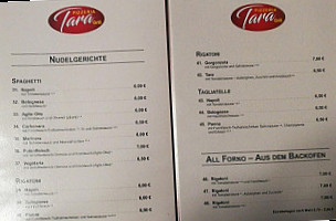 Avanti Pizzeria und Pizza Service menu