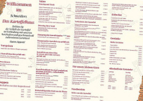 Schneiders Das Kartoffelhaus menu