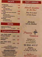 Pizzaria Casanova menu
