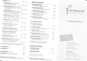 Pizzeria Riviera menu