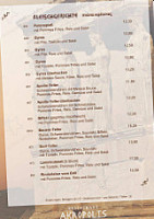 Restaurant Akropolis menu