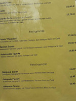 Restaurant Ambrosia menu