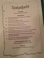 Restaurant Haus Houben menu