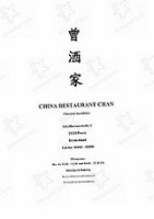 China Restaurant Chan menu