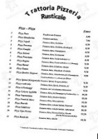 Trattoria Pizzeria Rusticale menu