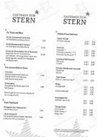 Gasthaus zum Stern menu