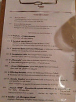 Breuer's Rudesheimer Schloss menu