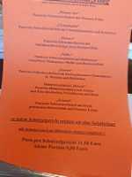 Gasthof Schirmbeck-Hunsche menu