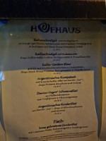 Hofhaus menu