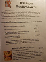 Thuringer Kaiserstube menu
