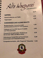 Alte Wagnerei menu
