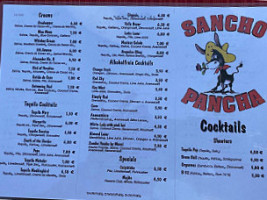 Sancho Pancha menu
