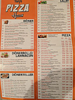 Yady's Pizza Haus menu