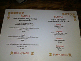 Mayas menu