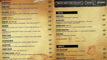 Burger Saloon menu
