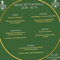 Ristorante Il Barone Ascona menu
