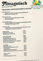 Gruene Kombuese menu