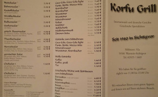 Grillstube Korfu menu