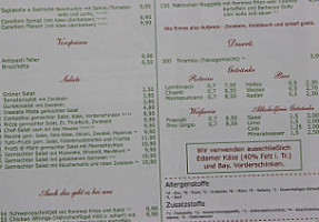 Pizzeria Bel Paese menu