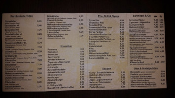 Elseyer Grill menu