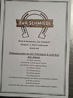 Zur Schmiede menu