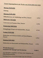 Gasthof Zur Eisenbahn menu