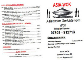 Asia-wok Appenweier menu