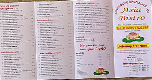 Asia Bistro Dingelstädt menu