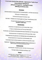 Historischer Gasthof Neu Schenke menu