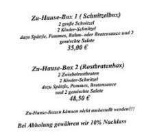 Gasthaus Und Albhotel Bahnhöfle menu
