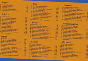 Saigon Asia menu