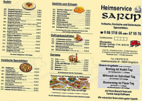Sarup menu