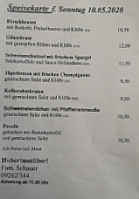 Gasthof Hubertus-stuberl menu