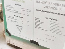 Brauerei Gasthof Zwanzger menu