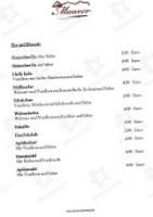 Gasthof Maurer menu