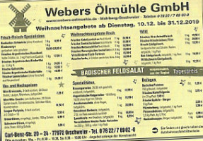 Webers Ölmühle Gmbh menu