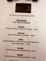 Weistubb Im Zehntkeller menu