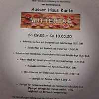 Gasthof Cafe Kanzlersgrund menu