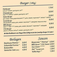 Eichhorn`s menu