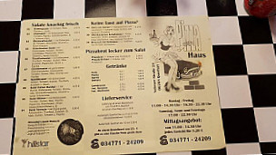 Pizza Haus menu