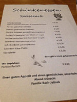 Dorfschänke Jelinek menu