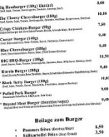 Cheers Burger Beer menu
