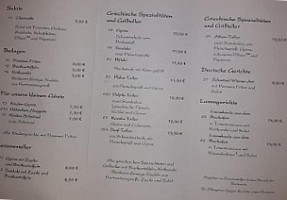 Sportheim 'zum 'dimi ' menu