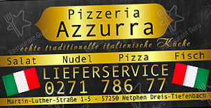 Pizzeria Azzurra menu